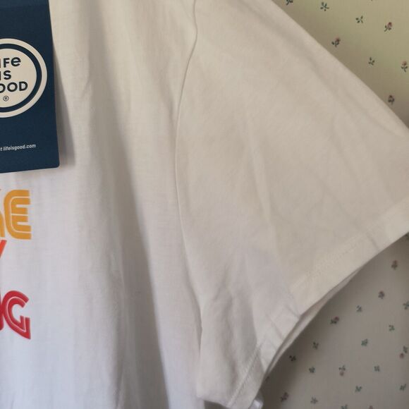 Life is Good Crusher Tee Lite New XXL Peplum Top "Easy Like Sunday Morning" - Picture 5 of 13